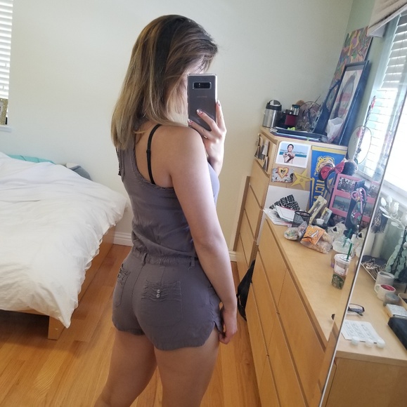 Cute Gray Romper Size Medium (Runs Small) - Picture 2 of 5